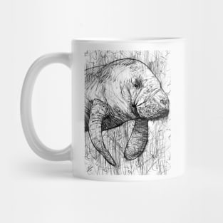 DUGONG pencil portrait .3 Mug